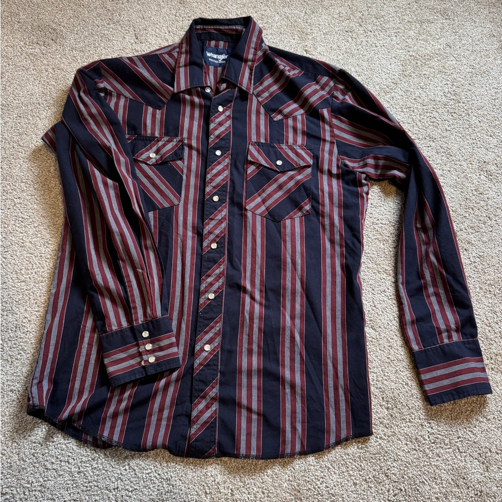 Wrangler pearl snap long sleeve
